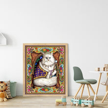 Load image into Gallery viewer, Yishu - Retro Cat - 50*60CM 11CT 3 Stamped Cross Stitch