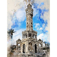 Load image into Gallery viewer, Watercolor-Style Historical Sites 30*40CM(Canvas) Full Round Drill Diamond Painting