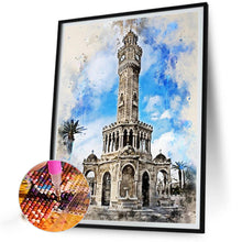 Load image into Gallery viewer, Watercolor-Style Historical Sites 30*40CM(Canvas) Full Round Drill Diamond Painting