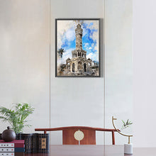 Load image into Gallery viewer, Watercolor-Style Historical Sites 30*40CM(Canvas) Full Round Drill Diamond Painting