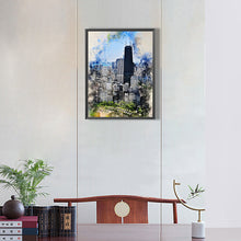 Load image into Gallery viewer, Watercolor-Style Historical Sites 30*40CM(Canvas) Full Round Drill Diamond Painting
