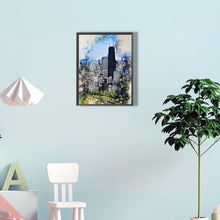 Load image into Gallery viewer, Watercolor-Style Historical Sites 30*40CM(Canvas) Full Round Drill Diamond Painting