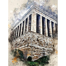 Load image into Gallery viewer, Watercolor-Style Historical Sites 30*40CM(Canvas) Full Round Drill Diamond Painting