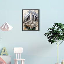 Load image into Gallery viewer, Watercolor-Style Historical Sites 30*40CM(Canvas) Full Round Drill Diamond Painting