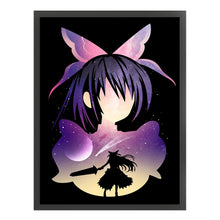 Load image into Gallery viewer, Huancan - Girl Silhouette - 40*55CM 11CT 3 Stamped Cross Stitch