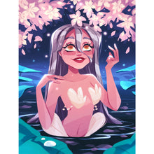 Load image into Gallery viewer, Huancan - Girl With Flowers - 40*55CM 11CT 3 Stamped Cross Stitch