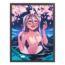 Load image into Gallery viewer, Huancan - Girl With Flowers - 40*55CM 11CT 3 Stamped Cross Stitch