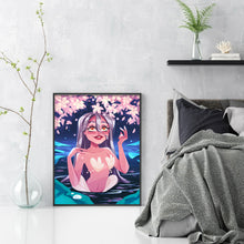 Load image into Gallery viewer, Huancan - Girl With Flowers - 40*55CM 11CT 3 Stamped Cross Stitch