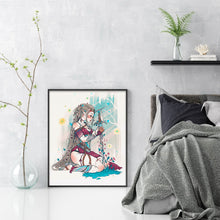 Load image into Gallery viewer, Huancan - Girl - 45*55CM 11CT 3 Stamped Cross Stitch