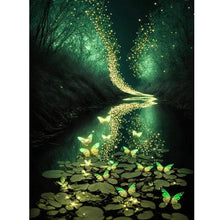 Load image into Gallery viewer, Fluent Green Lake 30*40CM(Canvas) Full Round Drill Diamond Painting