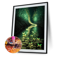 Load image into Gallery viewer, Fluent Green Lake 30*40CM(Canvas) Full Round Drill Diamond Painting