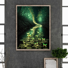 Load image into Gallery viewer, Fluent Green Lake 30*40CM(Canvas) Full Round Drill Diamond Painting