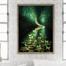Load image into Gallery viewer, Fluent Green Lake 30*40CM(Canvas) Full Round Drill Diamond Painting