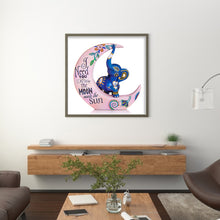 Load image into Gallery viewer, Yishu - Moon And Baby Elephant - 50*50CM 11CT 3 Stamped Cross Stitch