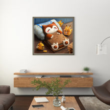 Load image into Gallery viewer, Yishu - Gourmet Animals - Sandwich Bear - 50*45CM 11CT 3 Stamped Cross Stitch