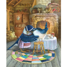 Load image into Gallery viewer, Huancan - Bird: White-Browed Blue Flycatcher - 40*50CM 14CT 2 Stamped Cross Stitch