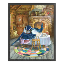 Load image into Gallery viewer, Huancan - Bird: White-Browed Blue Flycatcher - 40*50CM 14CT 2 Stamped Cross Stitch