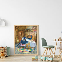 Load image into Gallery viewer, Huancan - Bird: White-Browed Blue Flycatcher - 40*50CM 14CT 2 Stamped Cross Stitch