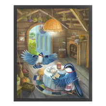 Load image into Gallery viewer, Huancan - Bird: White-Browed Blue Flycatcher - 40*50CM 14CT 2 Stamped Cross Stitch