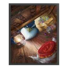 Load image into Gallery viewer, Huancan - Bird: White-Browed Blue Flycatcher - 40*50CM 14CT 2 Stamped Cross Stitch