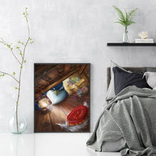 Load image into Gallery viewer, Huancan - Bird: White-Browed Blue Flycatcher - 40*50CM 14CT 2 Stamped Cross Stitch