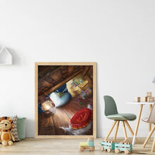 Load image into Gallery viewer, Huancan - Bird: White-Browed Blue Flycatcher - 40*50CM 14CT 2 Stamped Cross Stitch