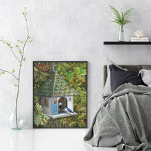 Load image into Gallery viewer, Huancan - Bird: White-Browed Blue Flycatcher - 40*50CM 14CT 2 Stamped Cross Stitch