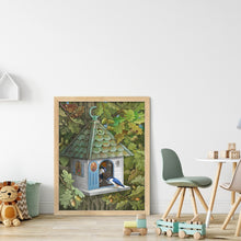 Load image into Gallery viewer, Huancan - Bird: White-Browed Blue Flycatcher - 40*50CM 14CT 2 Stamped Cross Stitch