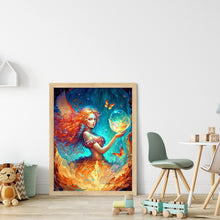 Load image into Gallery viewer, Huancan - Butterfly Angel Girl - 50*65CM 11CT 3 Stamped Cross Stitch
