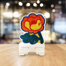 Load image into Gallery viewer, DIY Diamond Painting Phone Holder for Desktop Crystal Resin Craft (Flower 2)