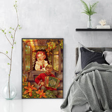 Load image into Gallery viewer, Yishu - Retro Oil Painting Of A Little Girl - 50*70CM 11CT 3 Stamped Cross Stitch