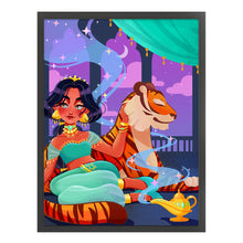 Load image into Gallery viewer, Huancan - Disney Princess Jasmine And The Tiger - 50*65CM 11CT 3 Stamped Cross Stitch