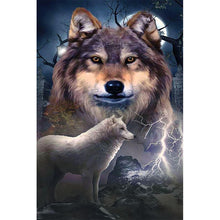 Load image into Gallery viewer, Huancan - Wolf - 35*50CM 11CT 3 Stamped Cross Stitch
