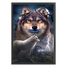 Load image into Gallery viewer, Huancan - Wolf - 35*50CM 11CT 3 Stamped Cross Stitch