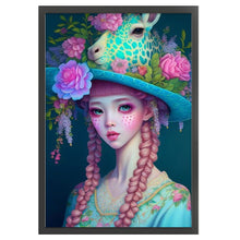 Load image into Gallery viewer, Yishu - Girl And Flowers - 40*60CM 11CT 3 Stamped Cross Stitch