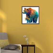 Load image into Gallery viewer, Bear And Cub 30*30CM(Canvas) Full Round Drill Diamond Painting