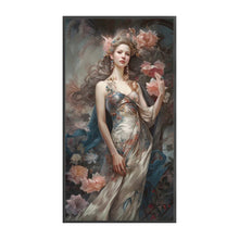 Load image into Gallery viewer, Yishu - Classic Elegant Woman And Flowers - 50*90CM 11CT 3 Stamped Cross Stitch