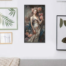 Load image into Gallery viewer, Yishu - Classic Elegant Woman And Flowers - 50*90CM 11CT 3 Stamped Cross Stitch