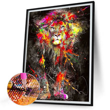 Load image into Gallery viewer, Splash-Color Lion 30*40CM(Canvas) Full Round Drill Diamond Painting
