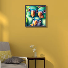 Load image into Gallery viewer, Parrot Family 40*40CM(Canvas) Full Round Drill Diamond Painting