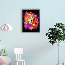 Load image into Gallery viewer, Colorful Lions 30*40CM(Canvas) Full Round Drill Diamond Painting