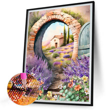 Load image into Gallery viewer, Lavender Cottage 30*40CM(Canvas) Full Round Drill Diamond Painting