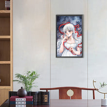 Load image into Gallery viewer, Girl With White Hair And Red String 30*50CM(Canvas) Full Round Drill Diamond Painting