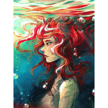 Load image into Gallery viewer, Red-Haired Girl In Water 30*40CM(Canvas) Full Round Drill Diamond Painting