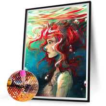 Load image into Gallery viewer, Red-Haired Girl In Water 30*40CM(Canvas) Full Round Drill Diamond Painting