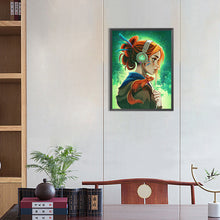 Load image into Gallery viewer, Girl With Headphones And Squirrel 30*40CM(Canvas) Full Round Drill Diamond Painting