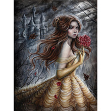 Load image into Gallery viewer, Huancan - Girl - 50*65CM 11CT 3 Stamped Cross Stitch