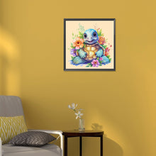 Load image into Gallery viewer, Cute Turtle And Flowers 30*30CM(Canvas) Full Round Drill Diamond Painting