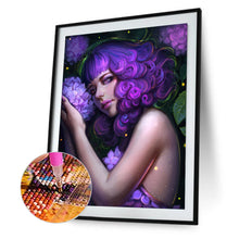 Load image into Gallery viewer, Hydrangea Girl 30*40CM(Canvas) Full Round Drill Diamond Painting