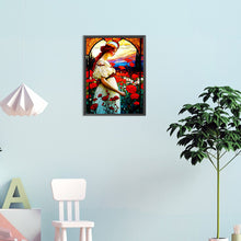 Load image into Gallery viewer, Thinking Girl In White 30*40CM(Canvas) Full Round Drill Diamond Painting